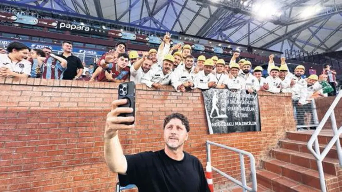 Trabzonspor'a Zonguldaklı madencilerden destek ziyareti
