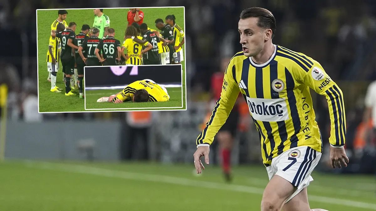 Kerem Aktürkoğlu sakatlandı, sedyeyle çıkarıldı