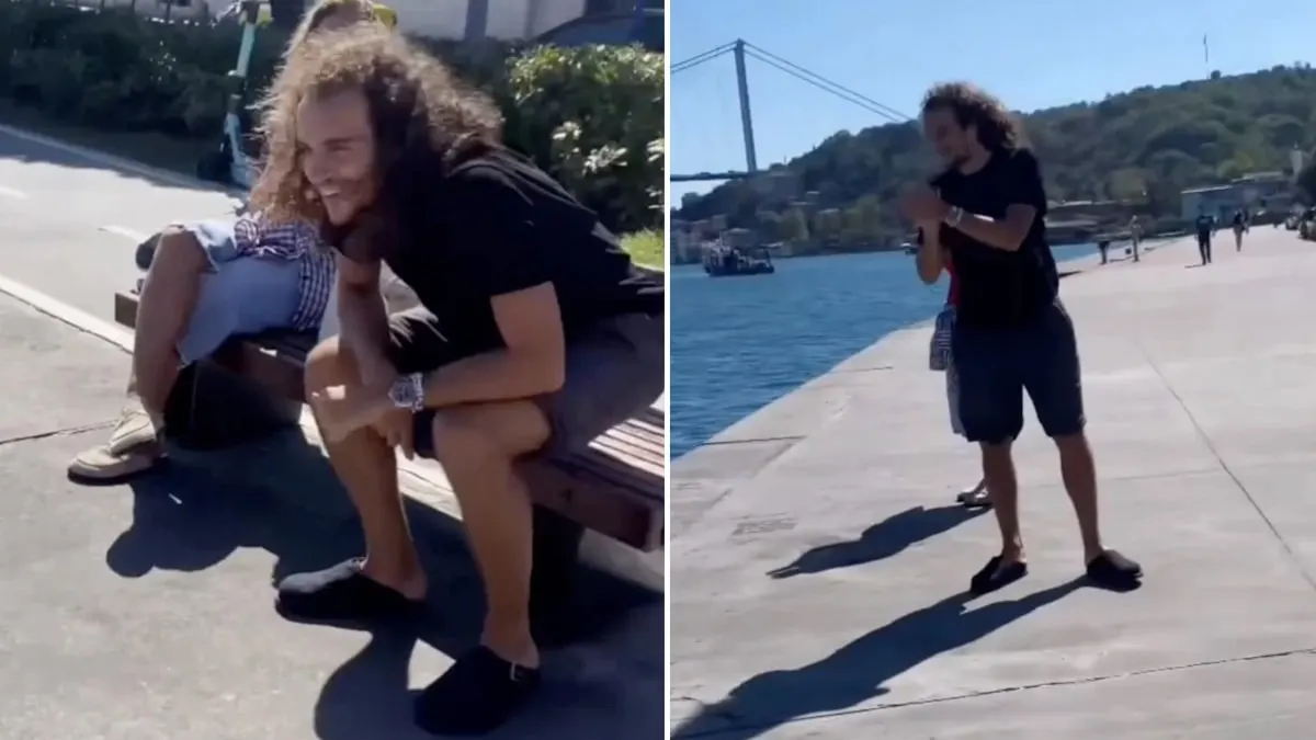 Guendouzi'den Boğaz'da genç taraftara alkış